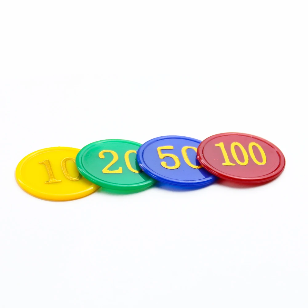 160PCS Plastic Texas Poker Chip Bingo Chips Kit Casino Coins Card Baccarat Family Club Carnival Board Game Counting Accessories