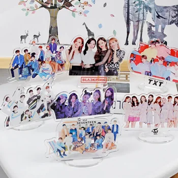 

TXT STRAY KIDS BLACKPINK TWICE GOT7 Acrylic Stand Action Figure Seventeen Standing Action Table Decor
