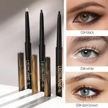 

NEW Automatic Rotating White Eyeliner Pencil Balck Brown Smooth Eyes Makeup Eye Liner Pen Waterproof Brighten Silkworm Pen TSLM2