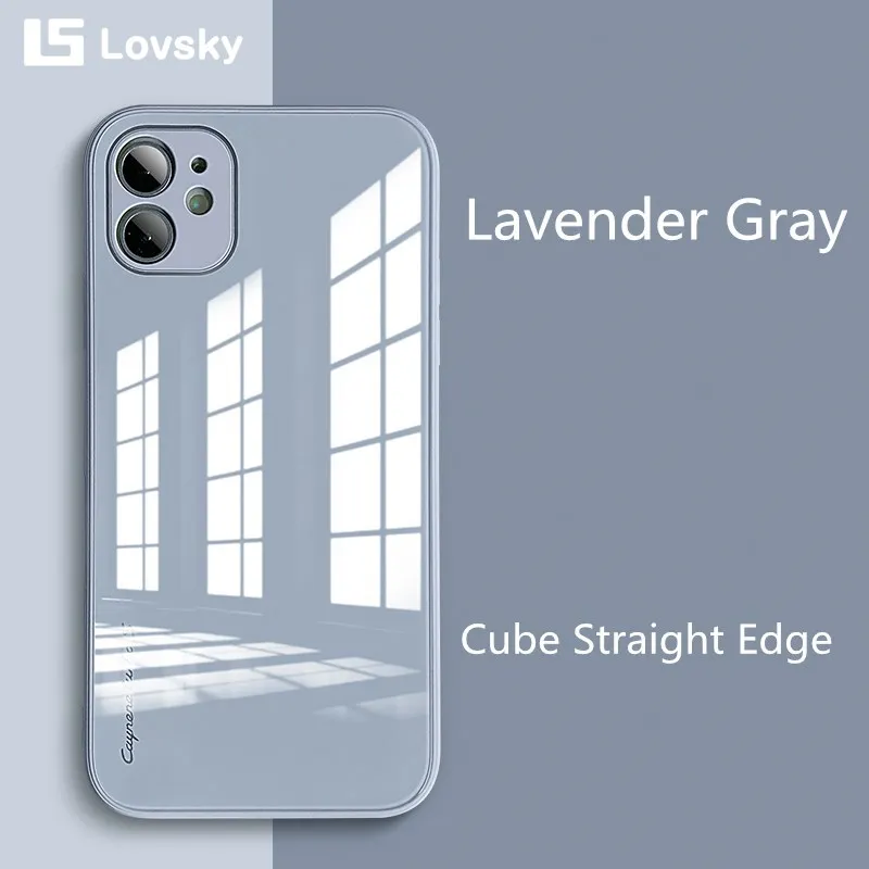 

Original Liquid Square Right Angle Tempered Glass Case Cover For iPhone 11 Pro MAX 7 8 Plus XR XS MAX SE2 Lens protection Case