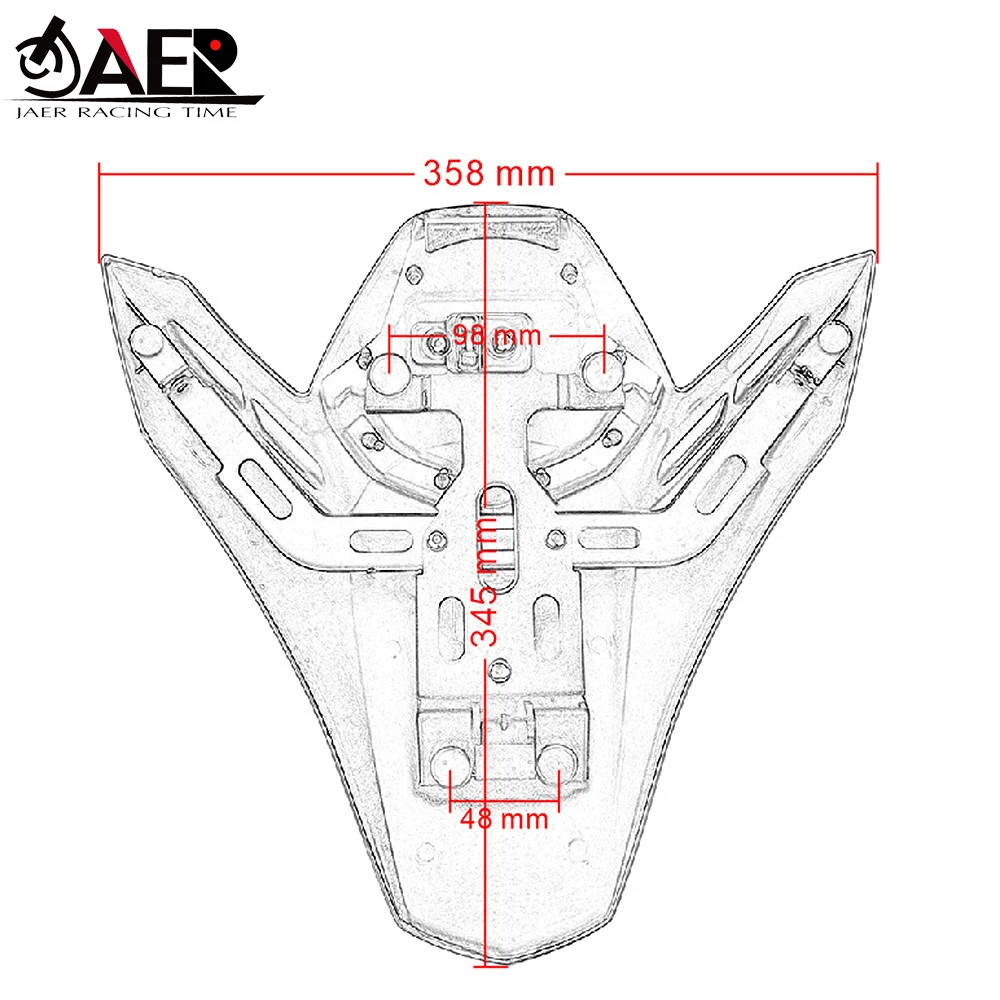 JAER ABS задний проходной чехол для сиденья капот Solo сиденье Kawasaki Z900 Z 900 2017 2018