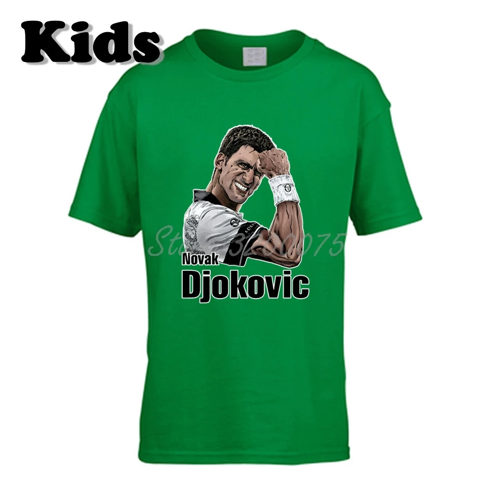 Детская футболка одежда с героями мультфильмов «Novak Djokovic Nole Djoker» футболка с круглым вырезом для мальчиков и девочек W19040713 - Цвет: 10