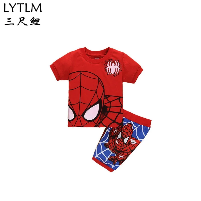 LYTLM James P Sullivan/летний детский комплект, одежда для сна с героями мультфильмов, футболка с короткими рукавами и штаны, Детские комплекты для мальчиков и девочек - Цвет: 094