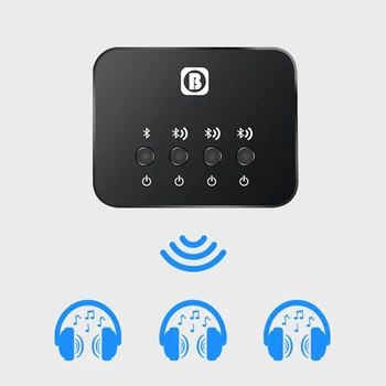 

Stereo Splitter Fast Bluetooth 4.0 Audio Transmitter Long Range Music Durable HIFI Multi Point Portable TV PC Wireless Receiver