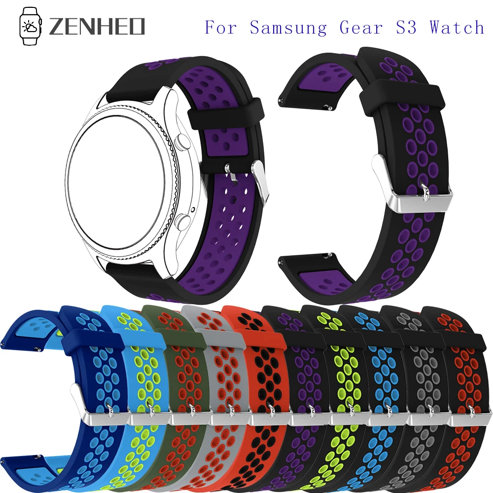 

New Silicone Wristband For Samsung Galaxy 46mm Watch Bracelet Adjustable Replacement For Samsung Gear S3 Watch Band Watch Strap