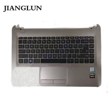 JIANGLUN Упор для рук с американской клавиатурой с Touc hp ad для hp 14-df0013cl hp 340 346 348 G3 14-AC 14-DF серебристый