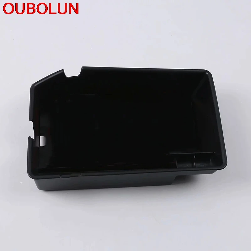 

OUBOLUN For Hyundai Tucson 2019 Car Front Center Armrest Storage Box Container Styling Trim Interior Accessories ABS Plastic