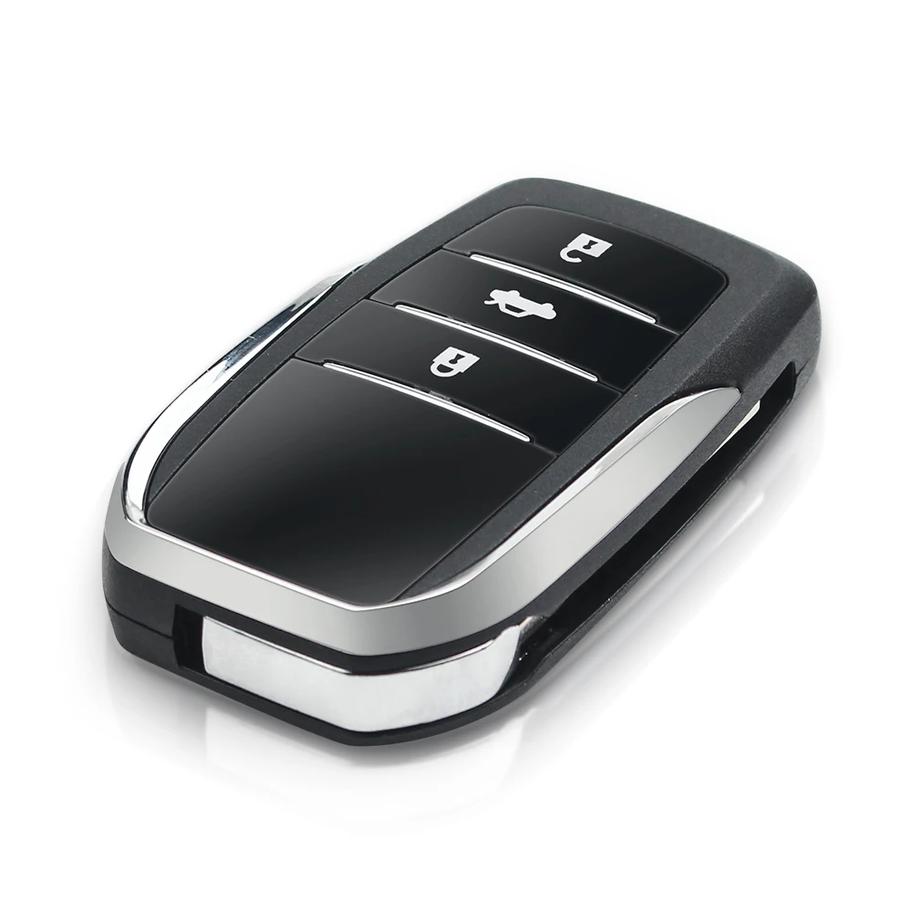 KEYYOU 3 кнопки модифицированный откидной складной дистанционный ключ для Toyota Lewin Camry eiz Highlander Corolla Fob чехол для ключа автомобиля