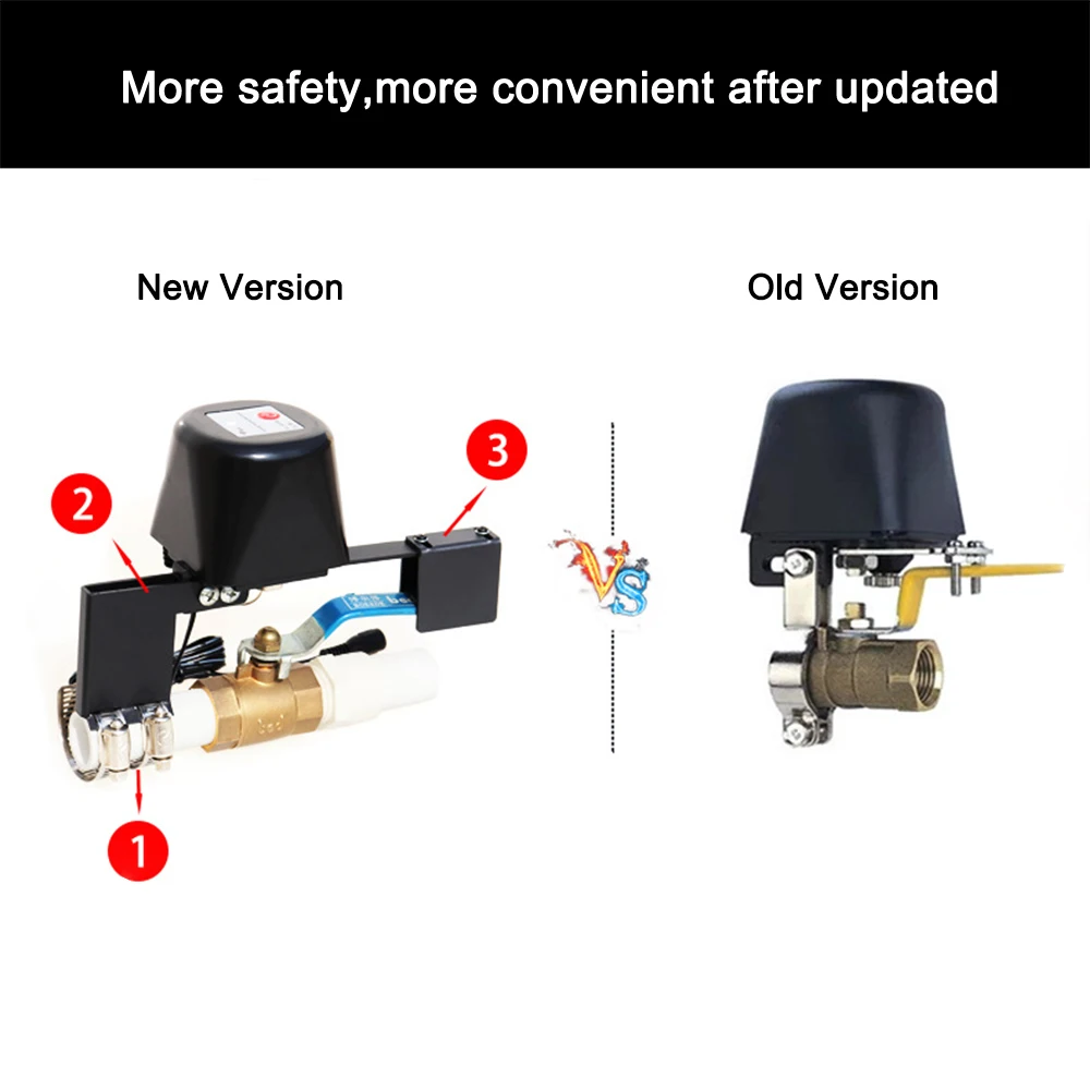 Автоматизация умного дома Z-Wave газ/Вода Автоматический запорный клапан для труб до 1 1/2 совместимых Smartthings Vera