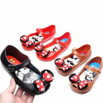 

Mini Melissa Style Lovely Unicorn 2020 New Girls Shoes Jelly Sandals Girl Non-slip Kids Sandals Mickey Bow Toddler Sandals