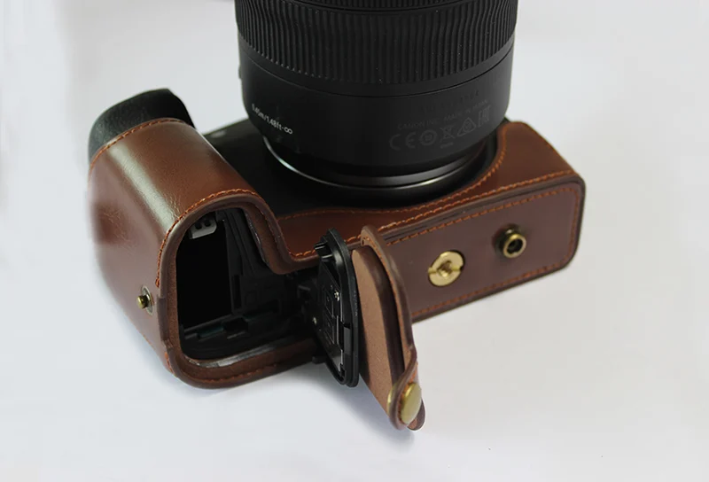 Сумка из искусственной кожи для камеры, чехол на половину тела для камеры Canon EOS RP, нижняя крышка с ремешком на запястье