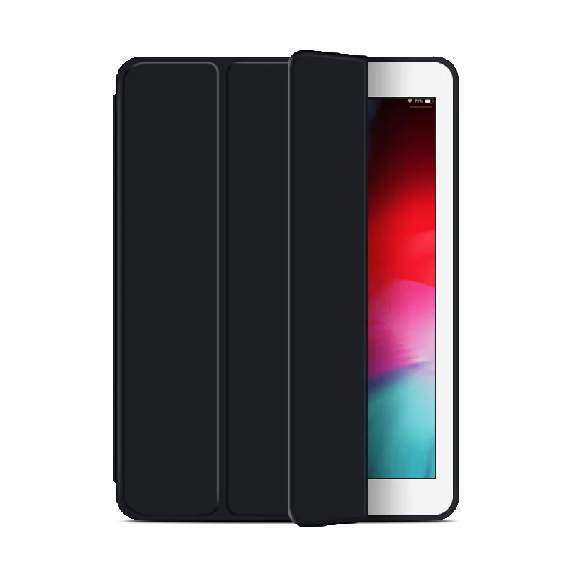 black Для iPad чехол 9,7 Air 2 Air Чехол iPad 6-го поколения Чехол Funda тонкий ТПУ силиконовый чехол Smart Cover для iPad Air - Цвет: black