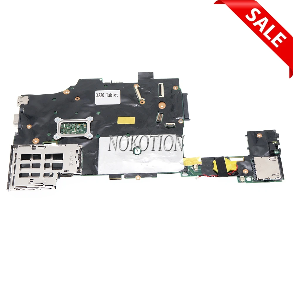 laptop motherboard For lenovo Thinkpad X220T X220 Tablet Main board DDR3 With I7-2640M CPU On board NOKOTION 04Y1814 04W3380