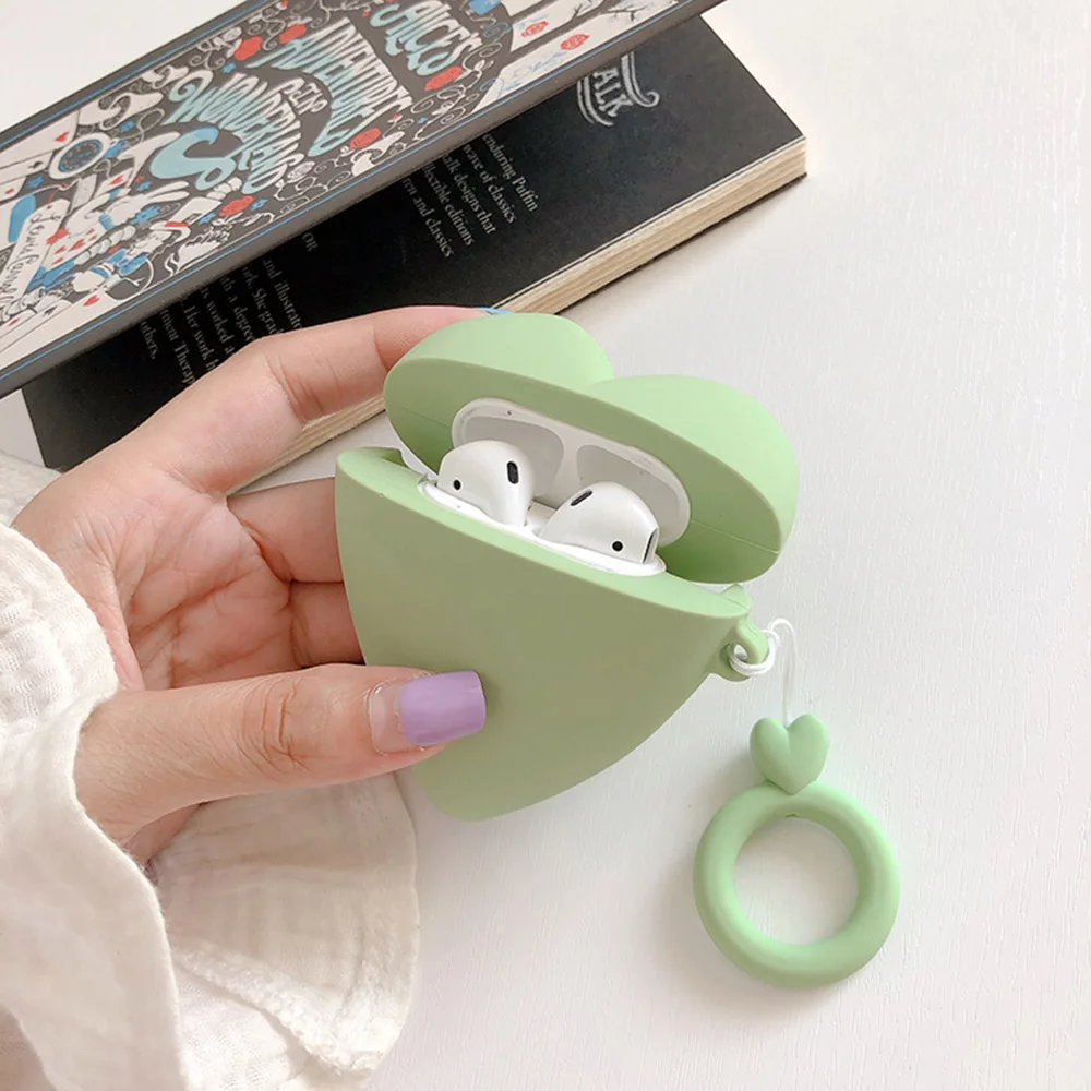 Q UNCLE летние чехлы с сердечками для Apple Airpods Bluetooth беспроводные Чехлы 2 поколения милые наушники чехол коробка гарнитура оболочка