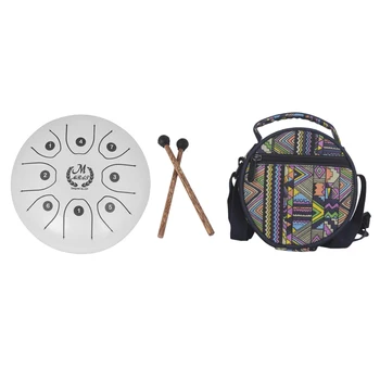 

Mini 8 Note Handpan Tank Drum Mallets Bag for Children Art Lovers Gift, 5.5inch