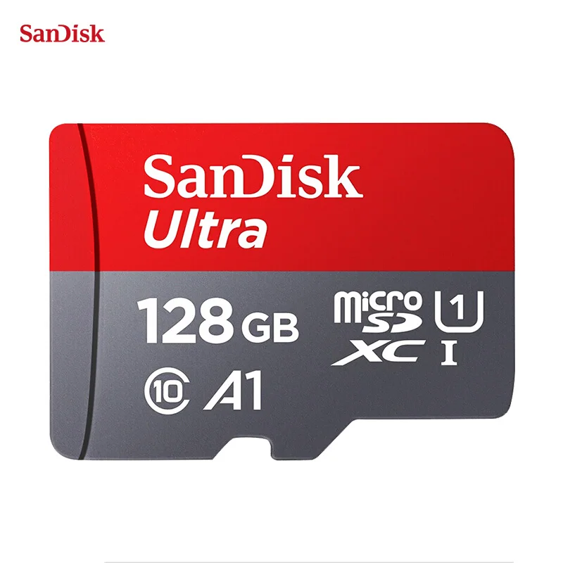 Оригинальная SanDisk карта Micro SD 64 Гб 100 МБ/с./с 16 ГБ 32 ГБ 128 ГБ 256 ГБ 200 ГБ 512 ГБ U1 класс 10 карта памяти microsd Flash TF карта - Емкость: 128GB