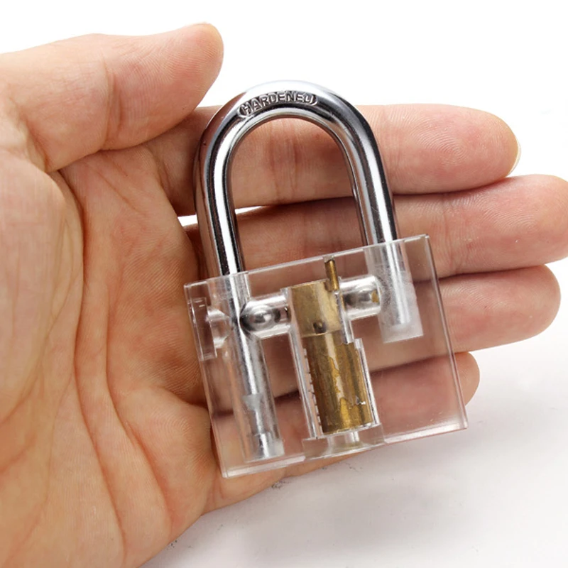 Бесплатная доставка прозрачный тренировочный замок с прозрачными