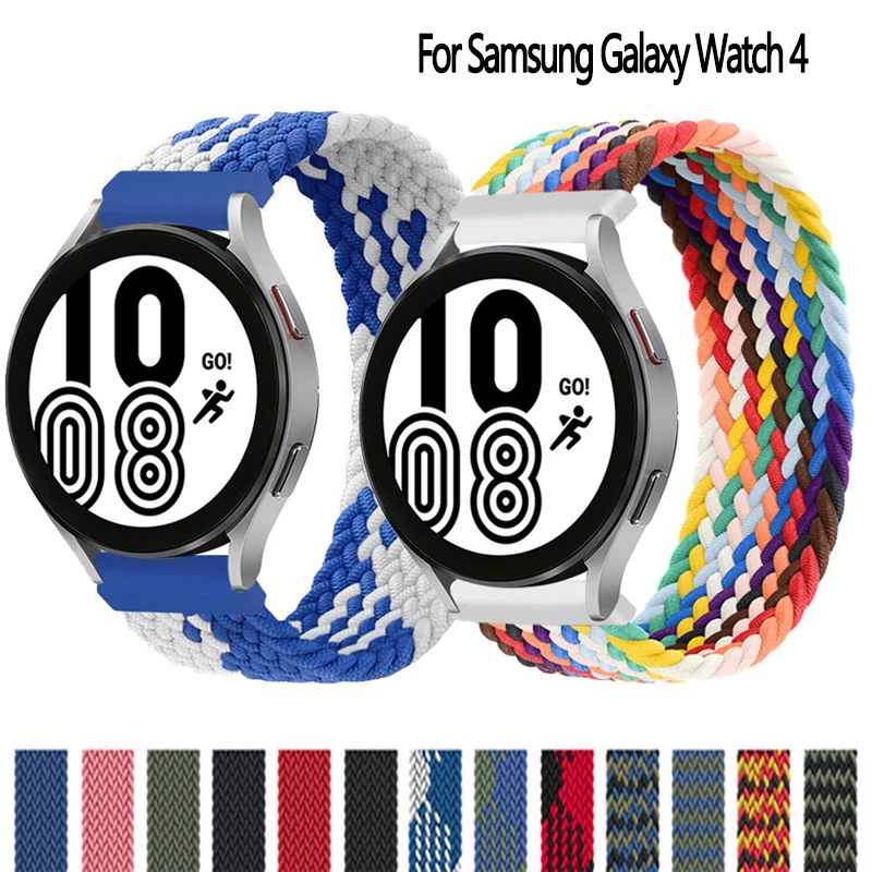 

Ремешок Плетеный для Samsung Galaxy watch 4 classic/Active 2/3/Gear S3, браслет с петлей для часов 20 мм 22 мм Huawei GT2 Pro