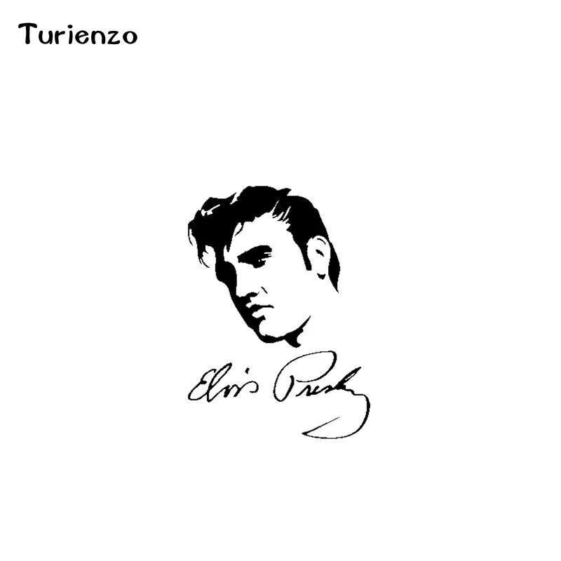 Turienzo 12,7 см * 17,8 см рок Элвиса Пресли Винил Мотоцикл автомобиля наклейки черный/белый CT-1446