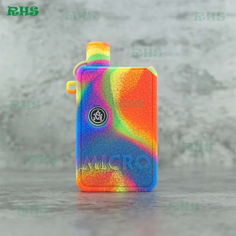rainbow 2 шт~ RHS Силиконовый чехол для ASVAPE MICRO Mod Kit 1100mAh 7 цветов на выбор - Цвет: rainbow