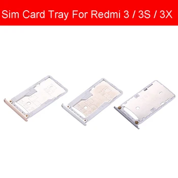 

Sim Card Tray Holder Socket For Xiaomi Redmi 3 3s 3x Sim Micro Reader Card Slot Adapters Card Replacement Repair Parts