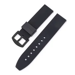 Versatile Quick Release Silicone Watch Strap - Available in Multiple Sizes - 18mm (Black - black buckle)