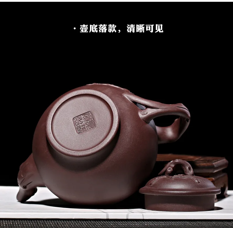 Yixing Clay Teapot Raw Ore Purple Clay Entirely Handmade System Primula Pot Sets Pitcher Tea Set Gift Box on Behalf of Manufactu