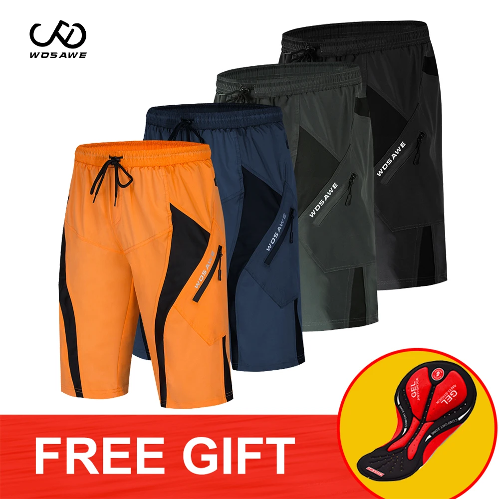 Мужские велосипедные шорты WOSAWE дышащие для горного велосипеда со спуском MTB и