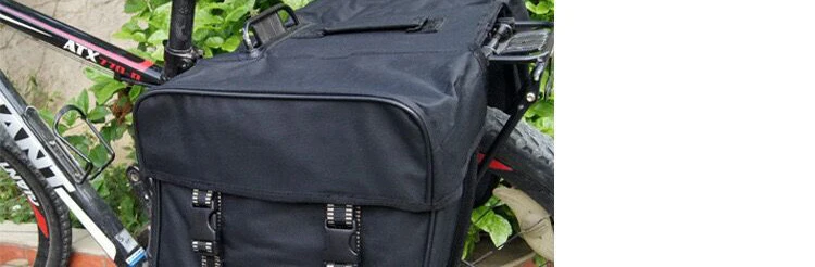 Unisex Reflective Triangular Design Delivery Bicycle Pannier Rear Frame Bag