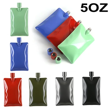 

5OZ High Quality Whisky Pot Bottle Hip Flask Flagon Candy color 304 Stainless Steel Portablealcohol liquor bottle Outdoors