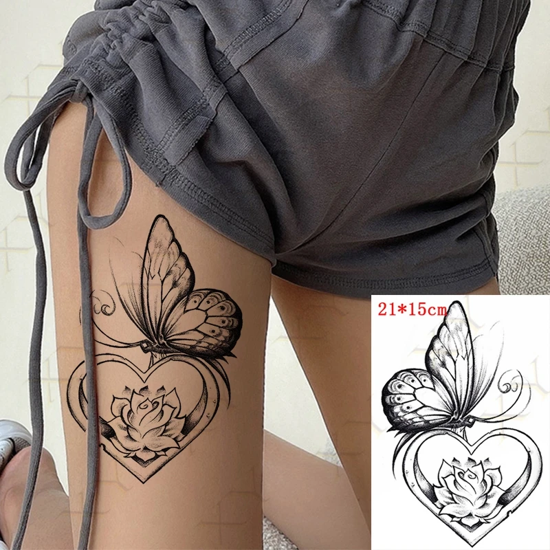 Waterproof Temporary Tattoo Sticker Lotus Butterfly Love Flash Tattos Angel Wing Animal Body Art Arm Fake Tatoo Women Men | Красота и