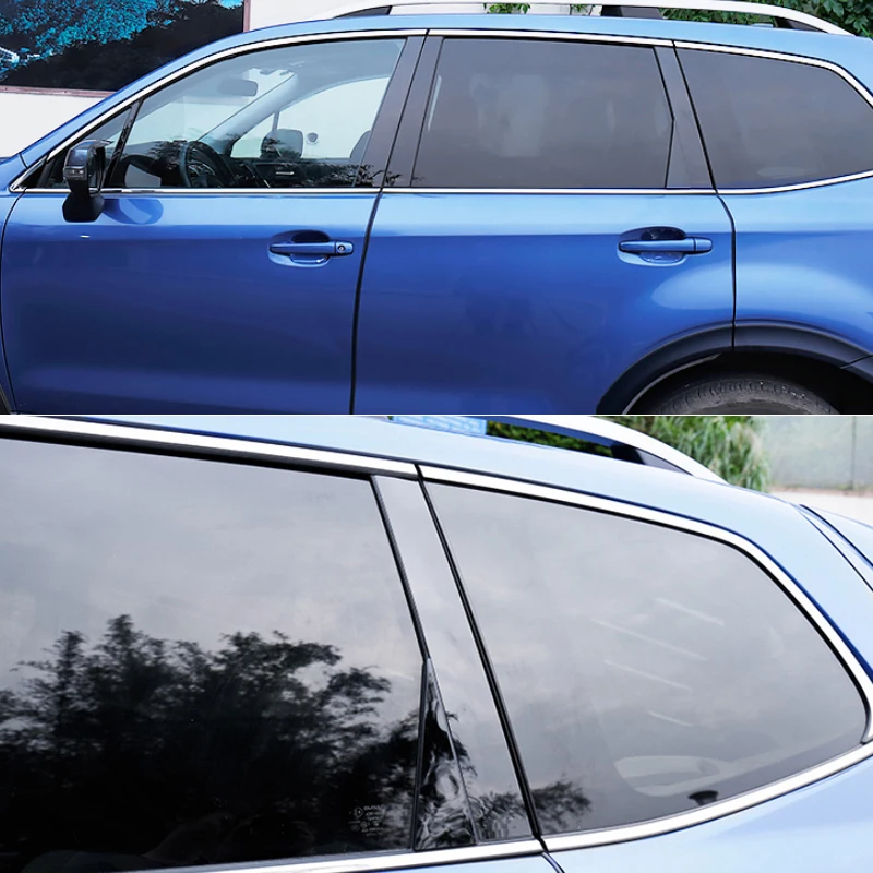 8 шт. автомобильный Стайлинг для Subaru Forester SJ SK 2013 по настоящее время оконная декоративная планка для Стикеры Средний колонки Стикеры s ПВХ внешние аксессуары