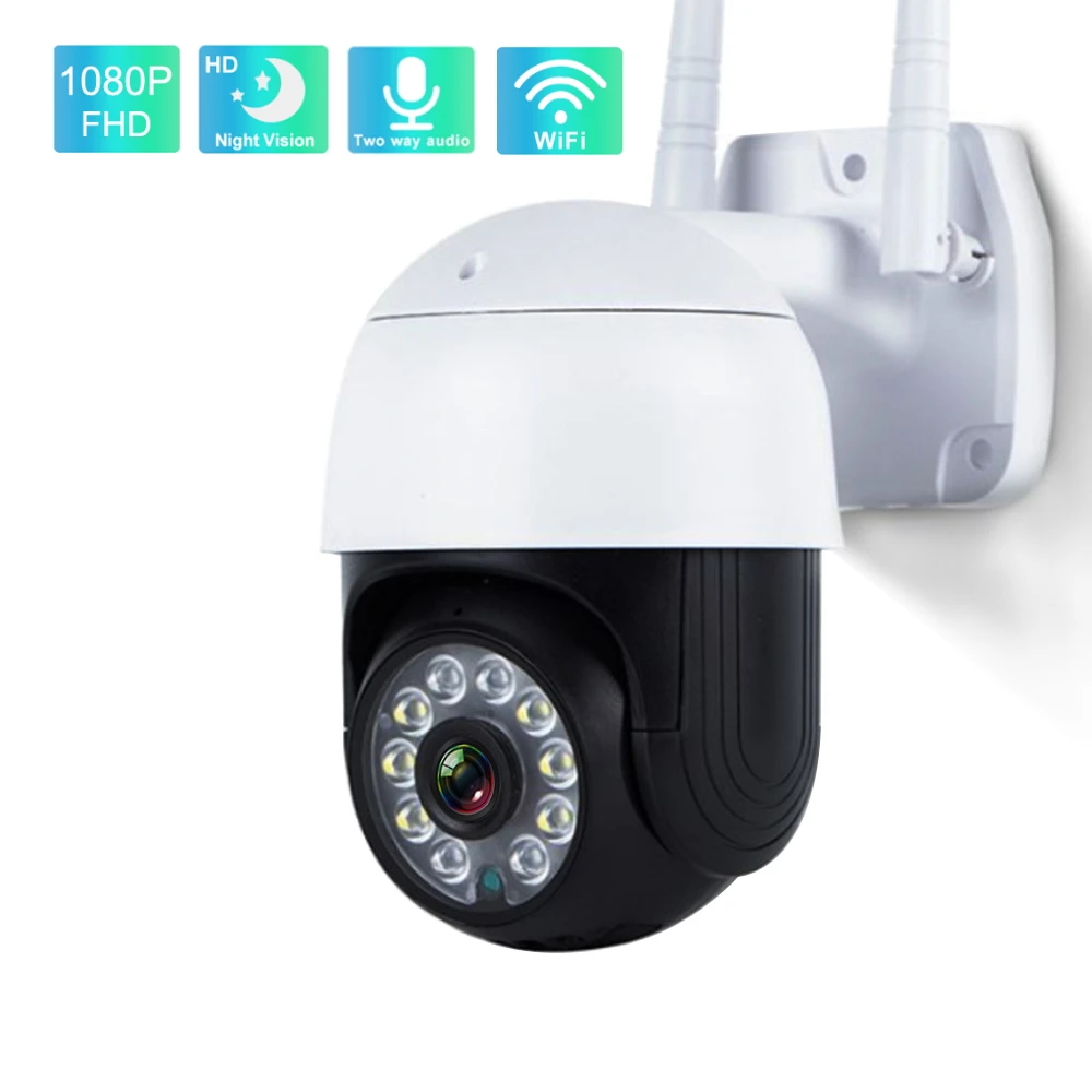 Photo Product PTZ IP Camera Outdoor 1080P/3MP Wifi Night Vision Two Way Audio Speed Dome Auto Tracking Alarm Home Security Camera Surveillance