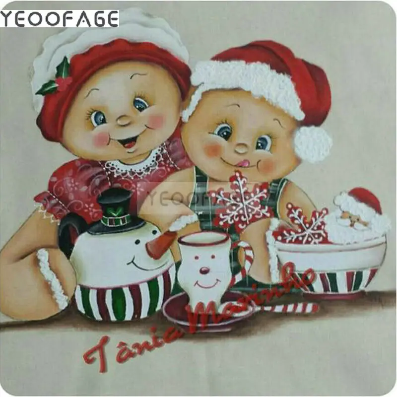 

Full square 5D DIY Diamond Painting Christmas doll Diamond Embroidery Cross Stitch Rhinestone Mosaic Painting Home Decor