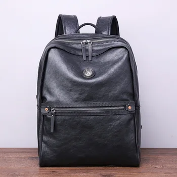 

New Fashion Leather Men's Backpack Korean Travel Bag Fashion Computer Backpacks Sports Bags