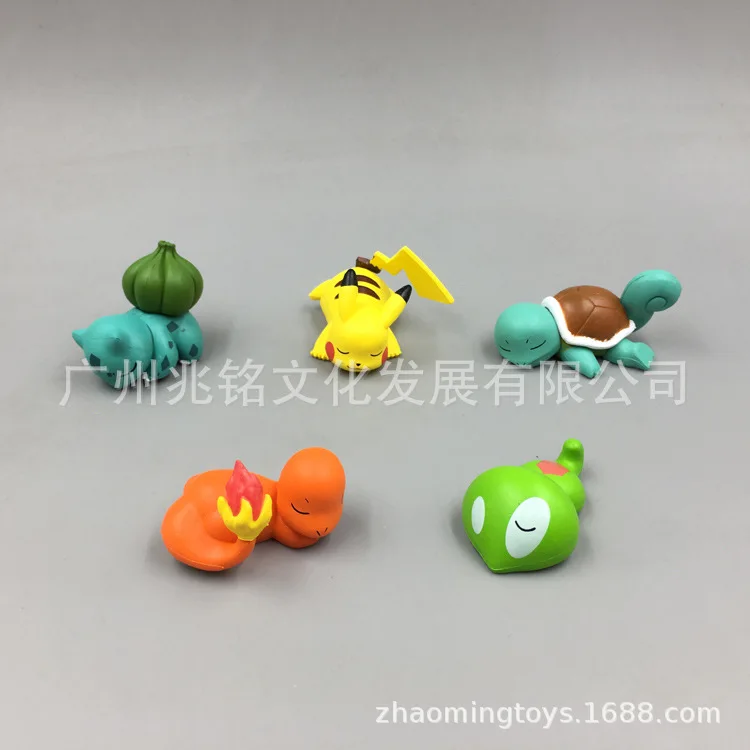 Покемон Пикачу Покемон капсула игрушка сон Артикул спящий белок Bulbasaur