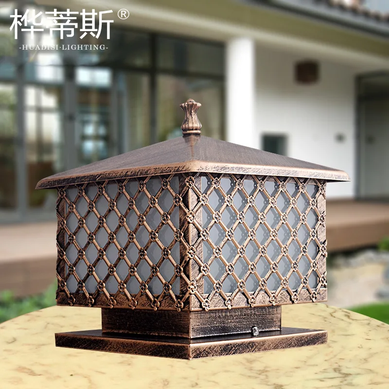 

04 European Style Outdoor Gate Lamp Post Wall Stigma Wall Villa Landscaped Gardens ting yuan deng tou