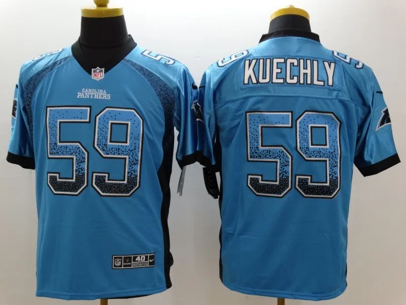 Stitiched, Carolina, Cam Newton, Luke Kuechly, Greg Olsen, Kelvin Benjamin, Star Lotulelei, модные стили Джерси - Цвет: Синий