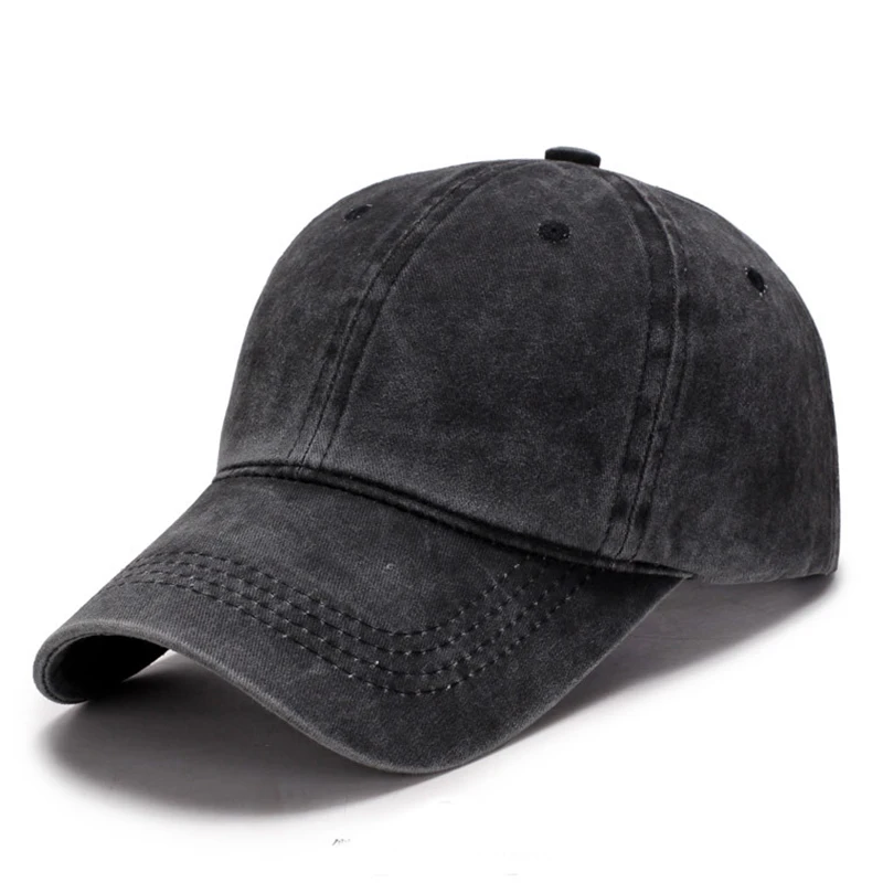 

Washed Cotton Pure Color Light Board Men's Baseball Cap Multi-Color Optional Bone Cap, Stitching Dad Hat