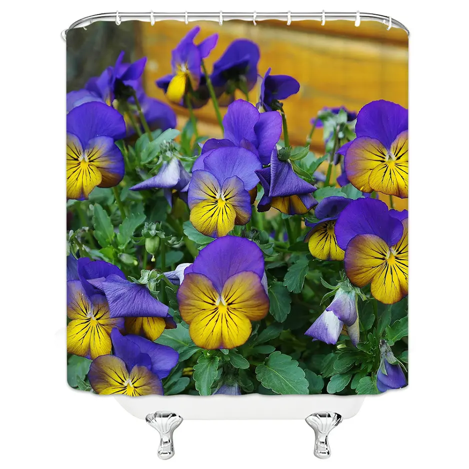 Свежий цветок пейзаж Гербера картина висячая занавеска для душа