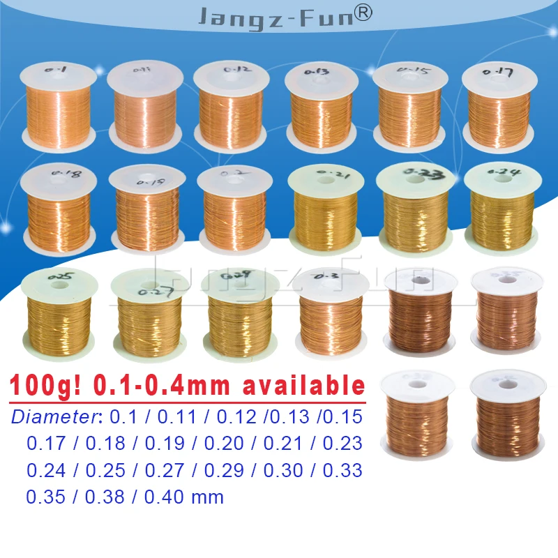 Description Picture 2 of item100g Polyurethane Enameled Copper Wire Varnished Diameter 0.45mm To 1.5mm QA-1/155 2UEW For Transformer Wire Jumper