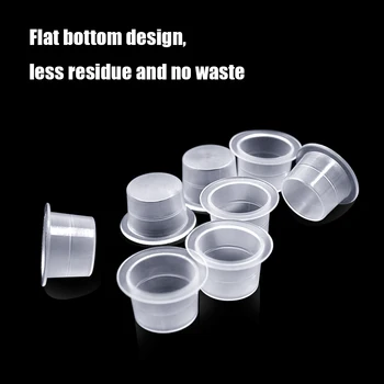 

500Pcs SML Microblading Tattoo Ink Cap Cup Pigment Container Plastic Holder Tattoo Accessories For Needle Tip Grip Supply 12MM