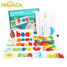 

Montessori Spell Word Game Wooden Toys Early Learning Jigsaw Letter Alphabet Puzzle Preschool Educational Baby Toys for Children