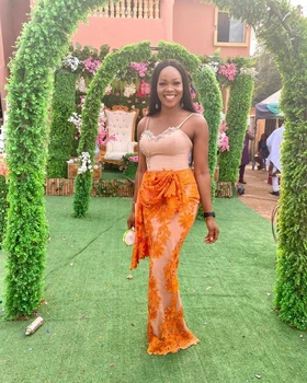 Oluchi African Lace Party Dress