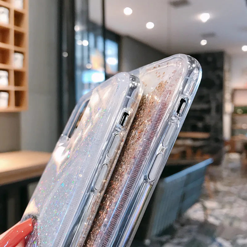 Роскошный блестящий чехол со звездами для iphone11Pro Max X XR XS MAX Жидкий чехол «зыбучие пески» для iphone6 6s 7 8 Plus11pro блестящий чехол с блестками