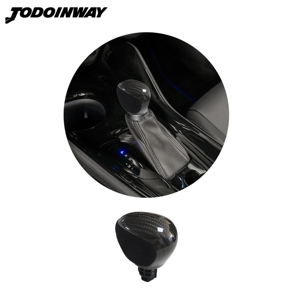 carbon fiber gear shift knob retrofit accessory for Toyota CHR C-HR 2017 2018 2019 2020 auto refit interior decoration