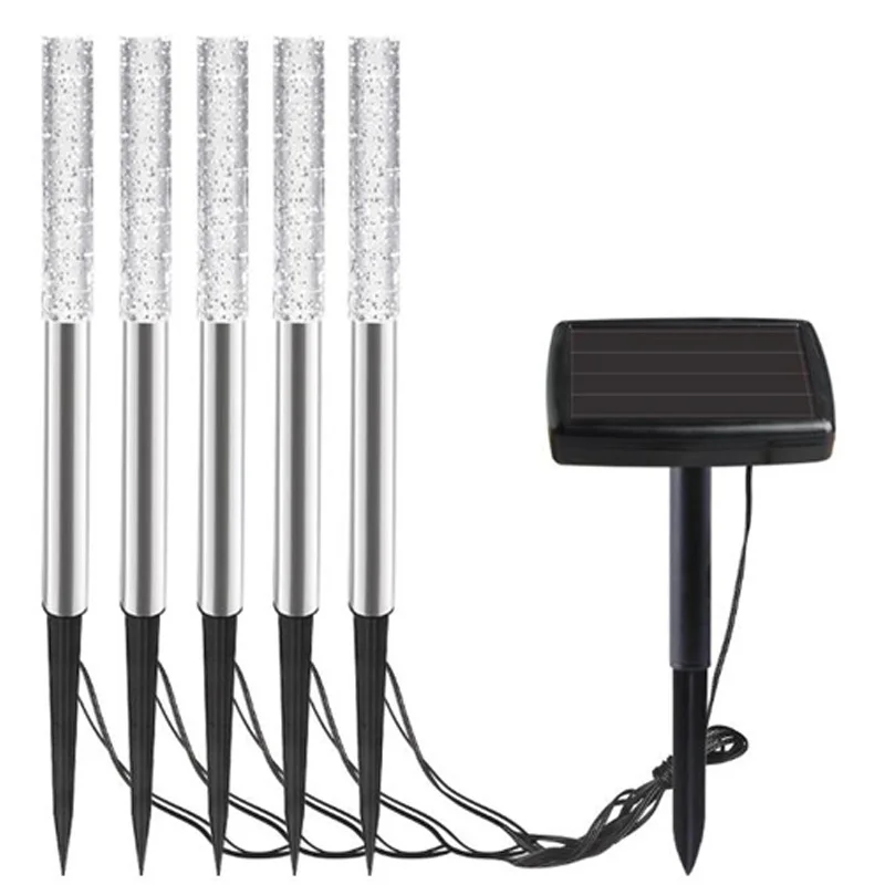 Outdoor LED Solar Light Garden Lawn Light Garden Waterproof One-Way Acrylic Garden Insert Ground Light Solar Charging led Lamp