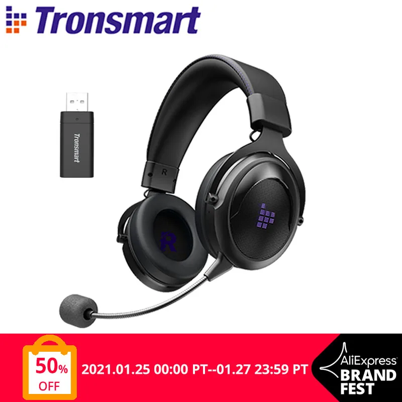 Игровая гарнитура Tronsmart Shadow 2 4G беспроводные наушники с удобной повязкой на