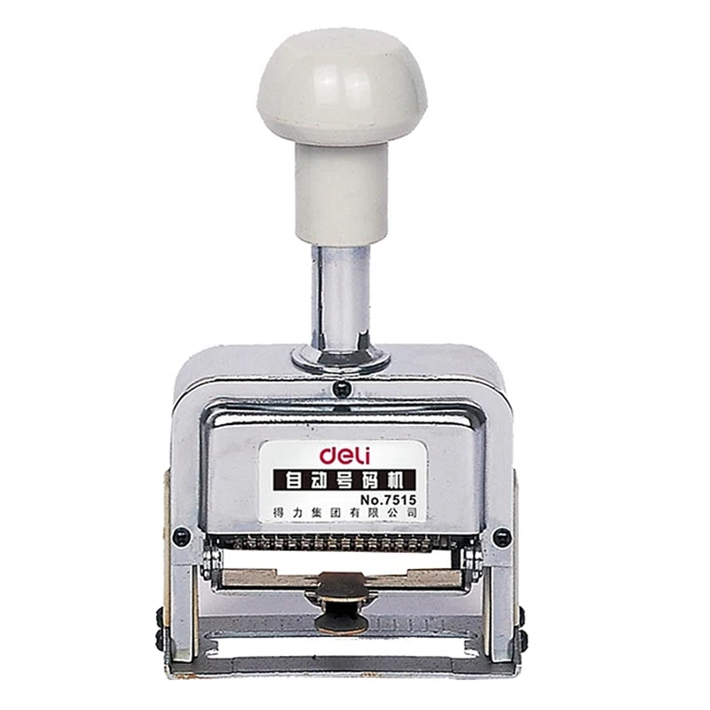 Deli Máquina de Numeração Automática Heavy Duty 315 Bits Roda Página de Data Carimbo de Negócios para o Banco do Escritório Financeiro 75067515 - Imagem 5