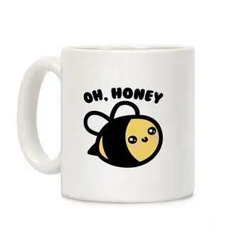 

Oh Honey Bee Parody White 11 Ounce Ceramic Coffee Mug